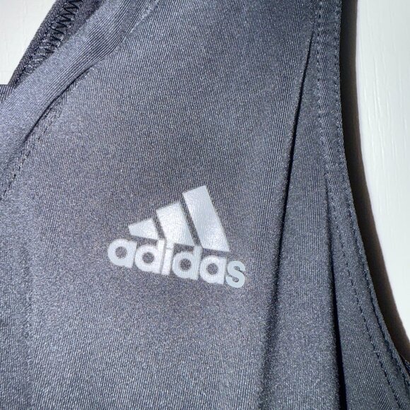 Adidas Black Crisscross Built in Bra Training Shirt VGUC - Picture 2 of 3
